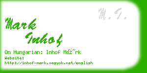 mark inhof business card